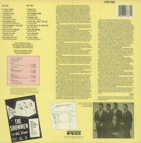 Image of Back Cover of LP - VG/VG - THE SHOWMEN, Some Folks Don't Understand It (Charly R&B; CRB 1165, UK 1987), Old ripped sticker on rear sleeve,  - 2915492C