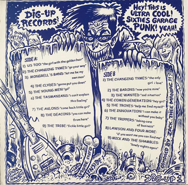 Image of Back Cover of LP - VG/G+ - VARIOUS, The Lost Generation (Dig-Up! Records; DIG-UP 1, Netherlands 1998, Insert, Blue Vinyl), Light Marks only.,  - 2915466C