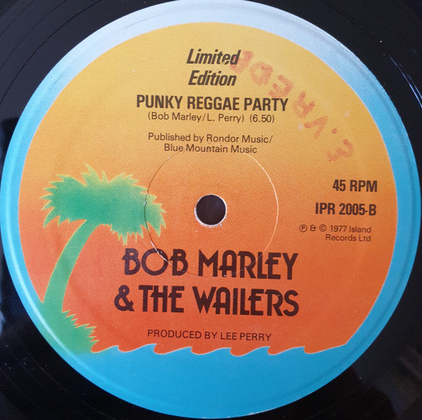 Image of Back Cover of 12" - VG/VG+ - BOB MARLEY & THE WAILERS, Jamming / Punky Reggae Party (Island Records; IPR 2005, UK 1977, Company Sleeve), Light lines only.,  - 4216282C