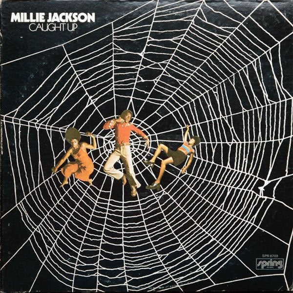 Image of Front Cover of LP - VG/VG - MILLIE JACKSON, Caught Up (Spring Records; SPR-6703, US 1974, Pasteback Sleeve), ,  - 4026300E