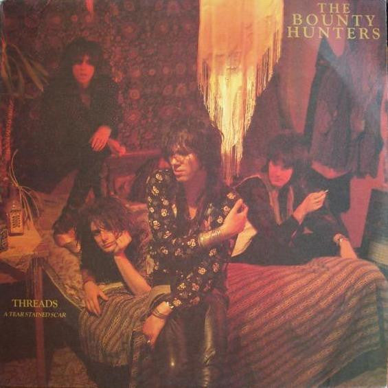 Image of Front Cover of LP - VG+/VG+ - THE BOUNTY HUNTERS, Threads - A Tear Stained Scar (Creation Records; CRELP 051, UK 1989, Feat Dave Kusworth (Jacobites)), Promotions company small sticker on upper back cover,  - 3045064S