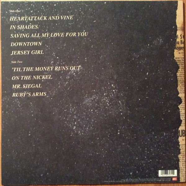 Image of Back Cover of LP - NEW/NEW - TOM WAITS, Heartattack And Vine (Anti-; 87571-1, US 2018, Inner), ,  - 4336154E