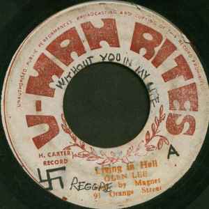 Image of Front Cover of 3025158E: 7" - GLEN LEE, Living In Hell (U-Man Rites; none, Jamaica ) Light marks. WOL.  /G+