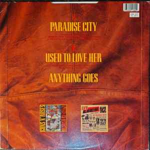 Image of Back Cover of 3045075S: 12" - GUNS N' ROSES, Paradise City (Geffen Records; GEF 50T / 921 180-0, UK 1989, Has Barcode on labels)   VG+/VG+