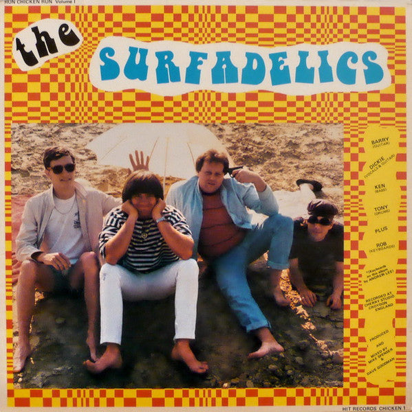 Image of Front Cover of LP - VG+/VG+ - THE CANNIBALS VS THE SURFADELICS, Run, Chicken, Run Volume 1 (Hit Records; CHICKEN 1, UK 1987, Translucent Green Vinyl), ,  - 3015222C