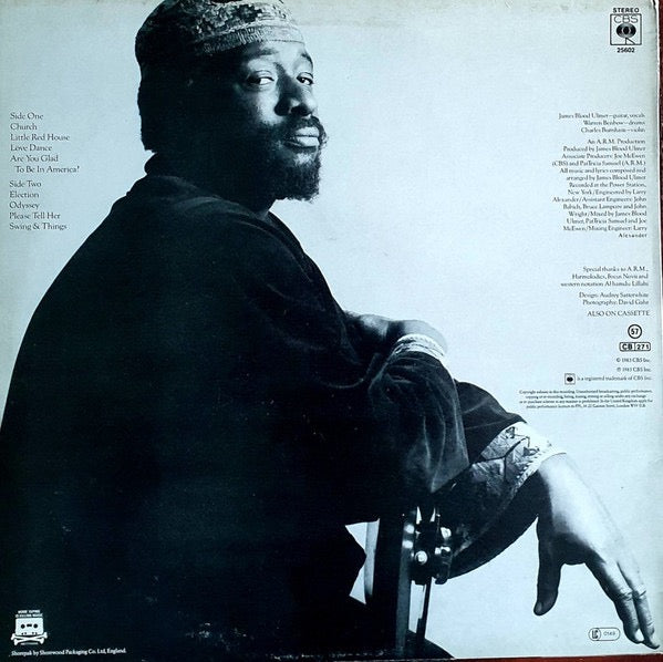 Image of Back Cover of LP - G+/VG - JAMES BLOOD ULMER, Odyssey (CBS; 25602, UK 1983), ,  - 3946416S