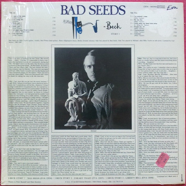 Image of Back Cover of LP - VG+/VG+ - BAD SEEDS, J-Beck Story 1 (Eva; 12034, France 1984), ,  - 3025243E