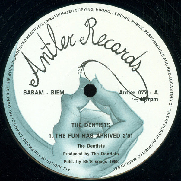 Image of Label Cover of 12" EP - VG+/VG+ - THE DENTISTS, The Fun Has Arrived (Antler Records ; ANT 077, Belgium 1988, Picture Sleeve), ,  - 3626087E