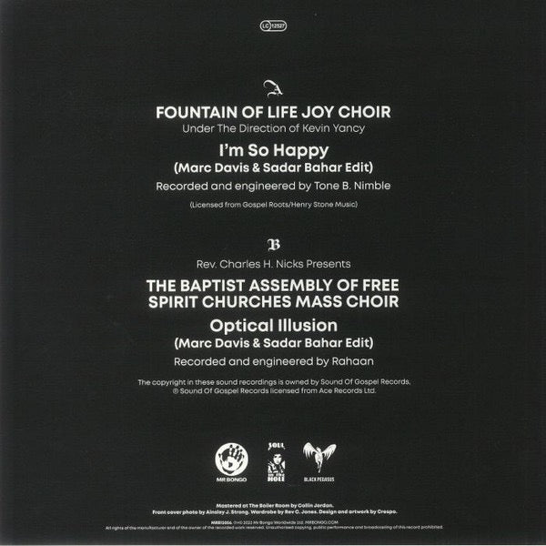 Image of Back Cover of 12" - VG/VG+ - SADAR BAHAR AND MARC DAVIS, Disco Gospel (Mr Bongo; MRB12056, UK 2023), ,  - 3016053C