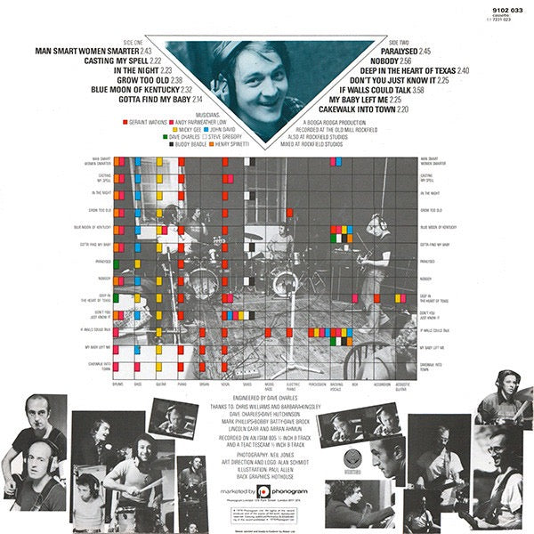 Image of Back Cover of LP - VG+/EX - GERAINT WATKINS & THE DOMINATORS, Geraint Watkins & The Dominators (Vertigo; 9102 033, UK 1979), ,  - 3015583C