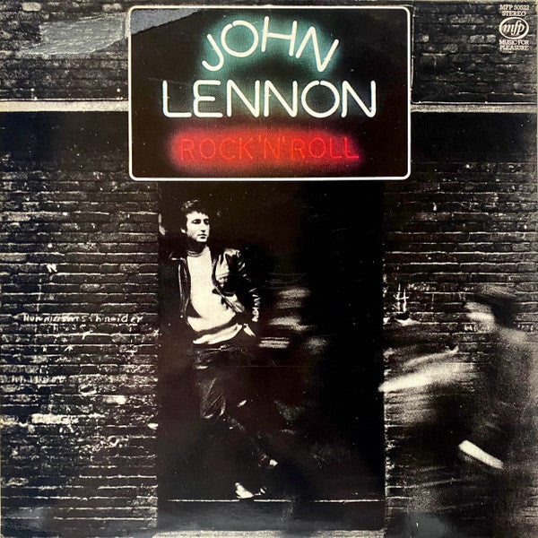 Image of Front Cover of 4615108C: LP - JOHN LENNON, Rock 'N' Roll (Music For Pleasure Boxed Logo; MFP 50522, UK 1980s Reissue)   VG+/VG+