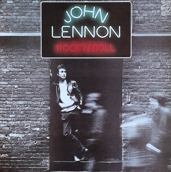 Image of Back Cover of 4615108C: LP - JOHN LENNON, Rock 'N' Roll (Music For Pleasure Boxed Logo; MFP 50522, UK 1980s Reissue)   VG+/VG+