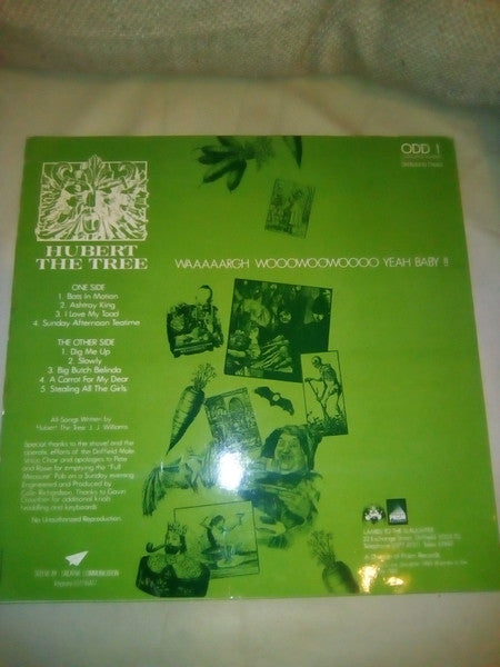Image of Back Cover of LP - VG/VG - HUBERT THE TREE, Waaaaargh Wooowoowoooo Yeah Baby!! (Lambs To The Slaughter Records; ODD1, UK & Europe 1985), Strong VG,  - 3015691C