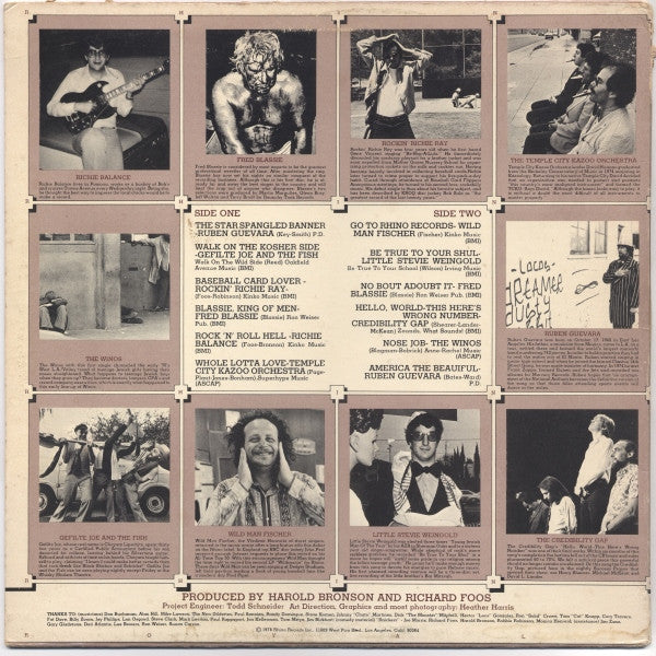 Image of Back Cover of LP - VG+/VG+ - VARIOUS, Rhino Royale (Rhino Records; RNLP 002, US 1978, Splatter Vinyl ), Still in hype stickered shrinkwrap.,  - 3045521S