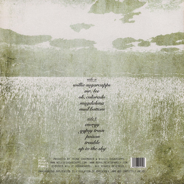 Image of Back Cover of LP - EX/VG+ - WILLIE SUGARCAPPS, Willie Sugarcapps (The Royal Potato Family; RPF1316, US 2013), ,  - 3125134E