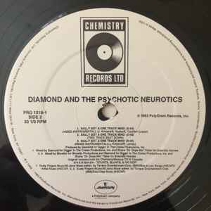 Image of Back Cover of 12" - /VG - DIAMOND* AND THE PSYCHOTIC NEUROTICS, Sally Got A One Track Mind/ 	Best Kept Secret (Chemistry Records Ltd; PRO 1019-1,  2003 Reissue), Light marks. Strong VG.,  - 3125184E