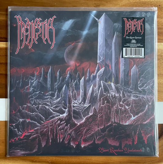 Image of Front Cover of 3145307S: LP - MAJESTIES, Vast Reaches Unclaimed (20 Buck Spin; SPIN173, US 2023, Insert, Black and Red Vinyl) Strong VG+. In hype stickered outer sleeve.  EX/VG+