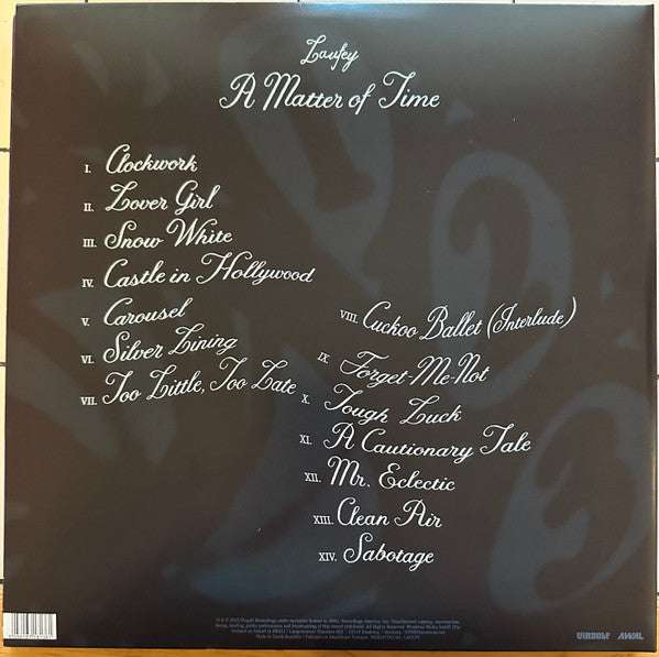 Image of Back Cover of LP - NEW/NEW - LAUFEY, A Matter of Time (Vingolf Recordings; LAULP3, US 2025, Gatefold, Inner & Insert, Timeless Blue Vinyl), ,  - 5135172E