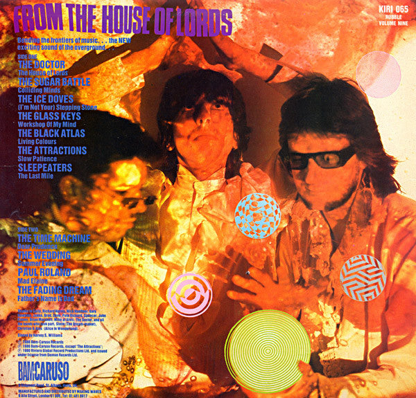 Image of Back Cover of LP - VG/VG+ - VARIOUS, From The House Of Lords (Bam-Caruso Records; KIRI 065, UK 1987, Inner), Small area of top edge wear only, Clean copy,  - 3115582C