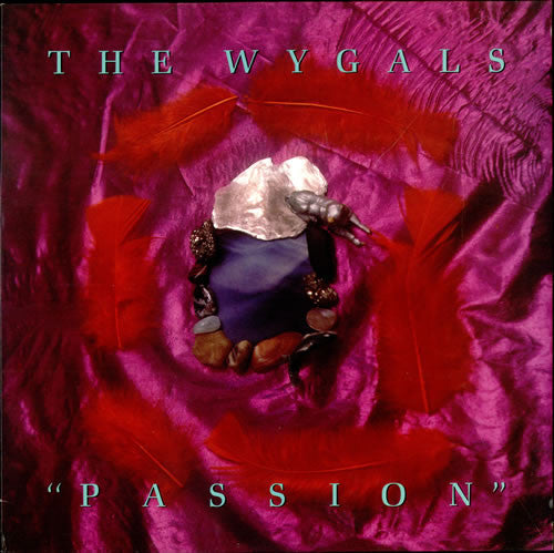 Image of Front Cover of 12" - VG/VG+ - THE WYGALS, Passion (Rough Trade; RTT214, UK 1987, Test Pressing, Fold-Over Printers Proof Sleeve, White Label Test Pressing, Cat Number in marker on white inner), Printers proof cover is hand cut and therefore edges are imperfect, some edge wear,  - 3145378S