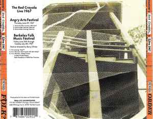 Image of Back Cover of CD - VG+/VG+ - THE RED CRAYOLA, Live 1967 (Drag City; DC92CD, US 1998, Jewel Case), ,  - 3135195E