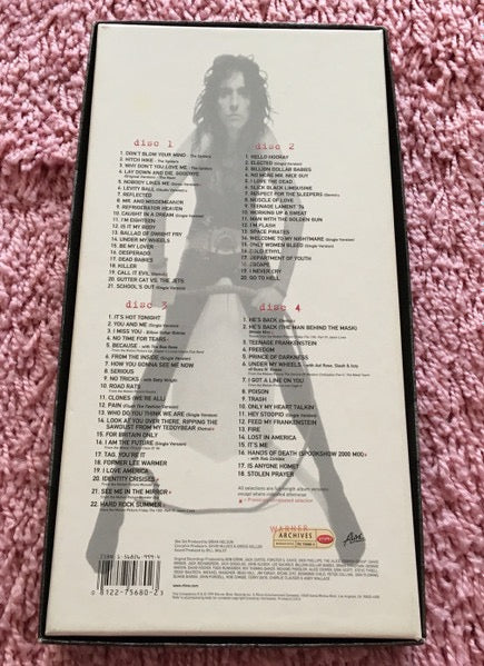 Image of Back Cover of 4xCD - VG+/VG+ - ALICE COOPER, The Life And Crimes Of Alice Cooper (Warner Bros. Records; R2 75680, Europe 2000, Box Set, Booklet, 3D Effect Front Cover), ,  - 3215054C
