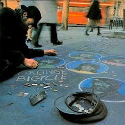 Image of Front Cover of 3245057S: LP - ORANGE BICYCLE, Orange Bicycle (Morgan Blue Town; B.T. 5007, UK 2010 Reissue, Orange Vinyl, NO Record Collector Certificate)   VG+/VG+