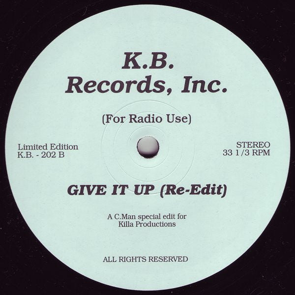 Image of Back Cover of 12" - /VG - KILLA PRODUCTIONS, Good Life / Give It Up (Re-Edits) (K. B. Records Inc.; K.B. - 202, UK 2004), , Sort of edits like the label states, but really remixes. Great ammo.A side samples "Good Life" from Inner City. B side samples "Give It Up" by The Good Men. - 3225085E