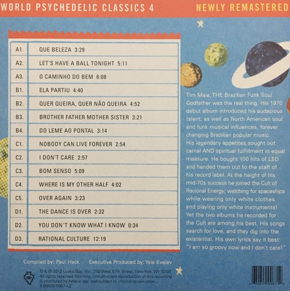 Image of Back Cover of 2xLP - NEW/NEW - TIM MAIA, Nobody Can Live Forever (The Existential Soul Of Tim Maia) (Luaka Bop; LB67LP, Europe 2012, Gatefold), ,  - 2936146E