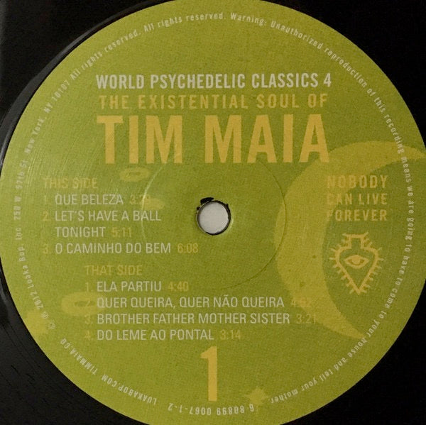 Image of Label Cover of 2xLP - NEW/NEW - TIM MAIA, Nobody Can Live Forever (The Existential Soul Of Tim Maia) (Luaka Bop; LB67LP, Europe 2012, Gatefold), ,  - 2936146E