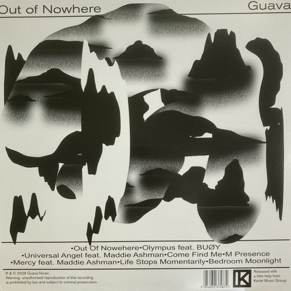 Image of Back Cover of LP - EX/M - GUAVA, Out Of Nowhere (Guava Noise; GUAVA002LP, Germany 2024), SEALED,  - 2326101E