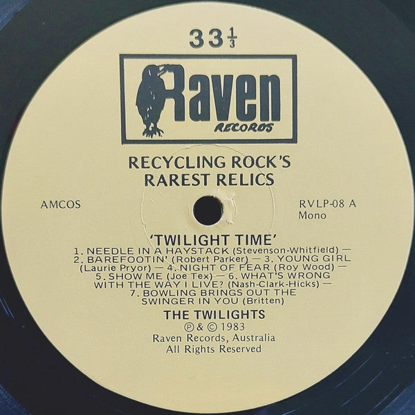 Image of Label Cover of LP - VG+/VG+ - THE TWILIGHTS, Twilight Time (Raven Records; RVLP-08, Australia 1983), ,  - 3245244S