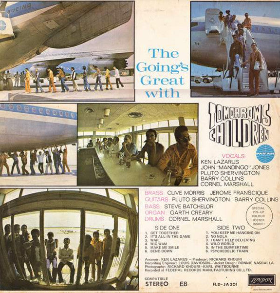 Image of Back Cover of LP - VG/VG - TOMORROWS CHILDREN, The Going's Great With (London Records; FLD-JA-201, Jamaica 1970, Poster), ,  - 3225246E