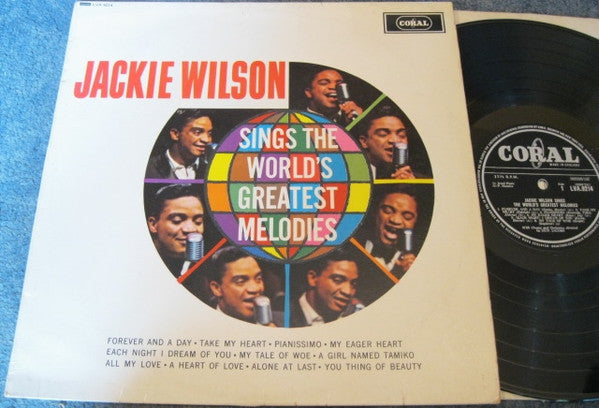 Image of Front Cover of LP - VG/VG - JACKIE WILSON, Jackie Wilson Sings The World's Greatest Melodies (Coral; LVA 9214, UK 1963, Laminated Sleeve), Strong VG,  - 3225247E
