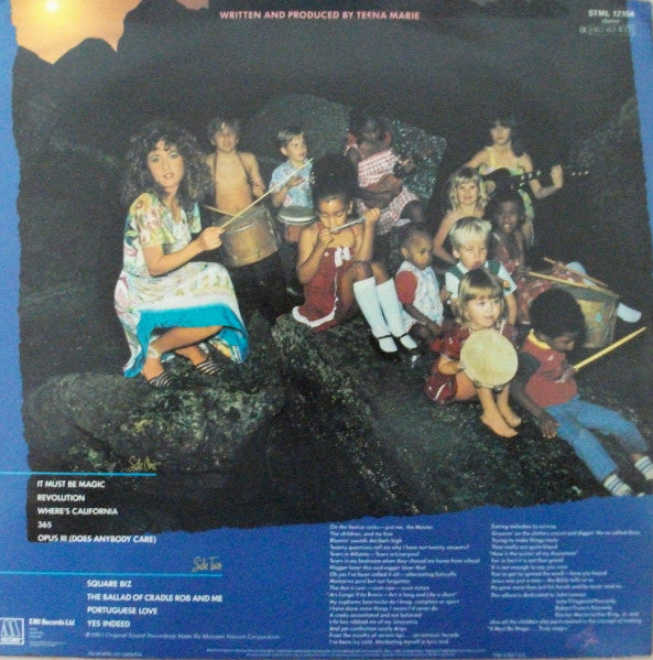 Image of Back Cover of LP - VG/VG - TEENA MARIE, It Must Be Magic (Motown; STML 12154, UK 1981, Inner), Light marks. Wear to edge of sleeve with ringwear.,  - 3426016E