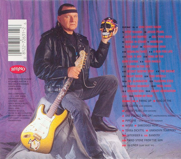 Image of Back Cover of 3215866C: 2xCD - DICK DALE, Better Shred Than Dead - The Dick Dale Anthology (Rhino Records; R2 72631, US 1997, Double CD Case)   VG+/VG+