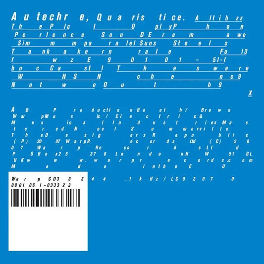 Image of Front Cover of 2xLP - NEW/NEW - AUTECHRE, Quaristice (Warp; WARPLP333R, UK 2025 Reissue, 2 Inners), ,  - 4955260S