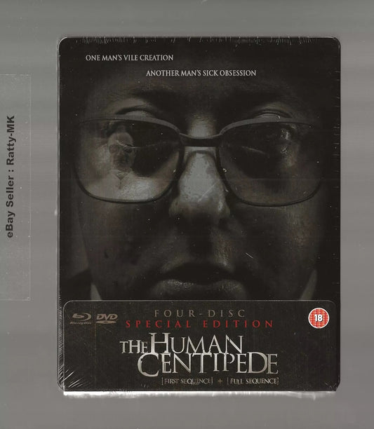 Image of Front Cover of 4xBlu-Ray - M/M - TOM SIX, Human Centipede (Monster Pictures; BF88028, UK , Steelbook, DVD + Blu ray), Sealed,  - 3335009E