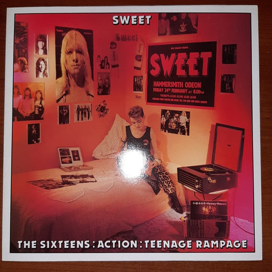 Image of Front Cover of LP - VG+/EX - SWEET, The Sixteens / Action (Anagram Records; 12 ANA 27, UK 1984, Picture Sleeve), ,  - 3315058C