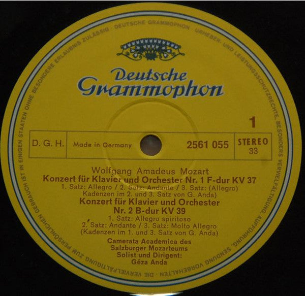 Image of Label Cover of 12xLP - VG+/VG - G ZA ANDA, CAMERATA ACADEMICA DES SALZBURGER MOZARTEUMS, Mozart: Die Klavierkonzerte - The Piano Concertos - Les Concertos Pour Piano (Deutsche Grammophon; 2720 030, Germany 1971, Box Set, Booklet), Strong VG,  - 3026062E