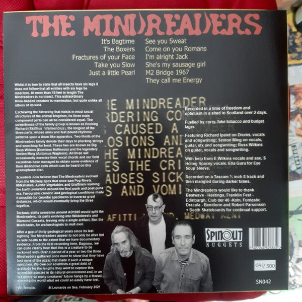 Image of Back Cover of LP - EX/VG - THE MINDREADERS, Continuation (Spinout Nuggets ; SN042, UK 2021, Numbered Limited Edition of 300), Strong VG, Limited Edition No 050/300,  - 3325200E