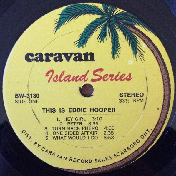 Image of Label Cover of LP - VG/VG - EDDIE HOOPER, This Is Eddie Hooper (Island Series; BW-3130, Canada 1970s, Pasteback Sleeve), ,  - 3345206S
