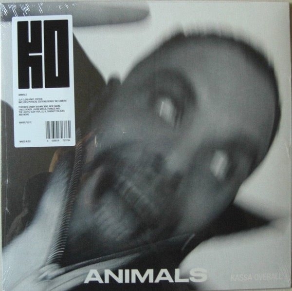 Image of Front Cover of 3335122E: LP - KASSA OVERALL, Animals (Warp Records; WARPLP351C, UK 2023, Plain Sleeve, Limited Edition, Clear Vinyl)   NEW/NEW
