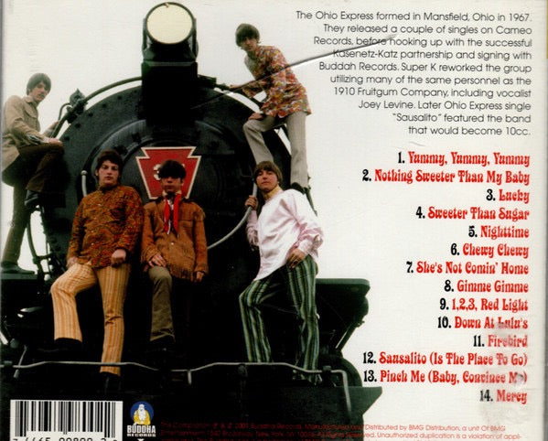 Image of Back Cover of CD - VG+/VG+ - OHIO EXPRESS, The Best Of The Ohio Express: Yummy Yummy Yummy (Buddha Records; 74465 99800 2, US , Jewel Case), ,  - 3315456C