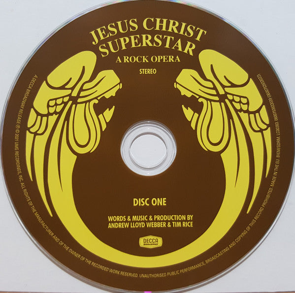 Image of Label Cover of 3455004S: 2xCD - ANDREW LLOYD WEBBER AND TIM RICE, Jesus Christ Superstar (Decca Broadway; 0600753933022, Europe 2021, Box Set)   EX/M