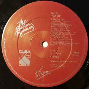 Image of Label Cover of LP - VG/EX - THE SHAKIN' PYRAMIDS, Skin 'Em Up (Virgin; V2199, UK 1981, Hype Stickered Sleeve), ,  - 3415094C