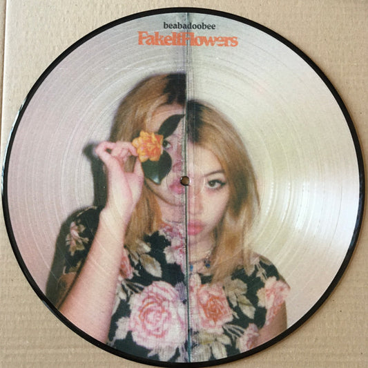 Image of Front Cover of LP - VG+/VG+ - BEABADOOBEE, Fake It Flowers (Dirty Hit; DH00918, UK 2020, Clear Plastic Sleeve, Picture Disc), In original sleeve with hype sticker. Minor scuffs to record.,  - 3425069E