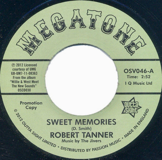 Image of Front Cover of 3455100S: 7" - ROBERT TANNER / THE NEW SOUNDS, Sweet Memories / Sweet Memories (Outta Sight; OSV046, UK 2012 Reissue)   /EX