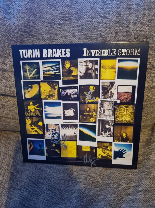 Image of Front Cover of LP - VG+/VG - TURIN BRAKES, Invisible Storm (Cooking Vinyl ; COOKLP696, UK 2018, Inner, Signed On Front Sleeve With Silver Pen), Very Strong VG,  - 3425079E
