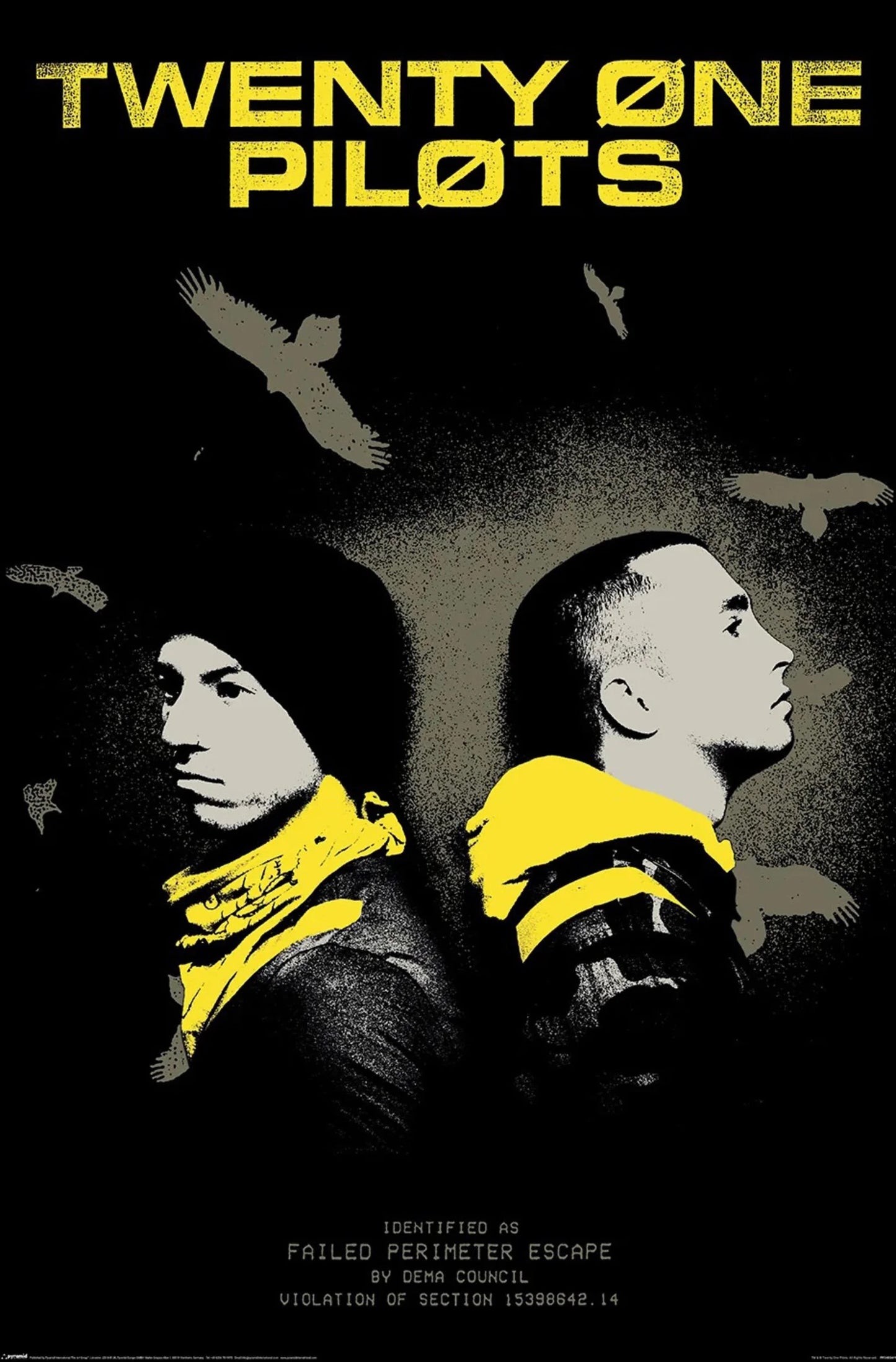 Image of Front Cover of Accessories - NEW/NEW - TWENTY ONE PILOTS, 21 Pilots Trench Vultures poster (; PP2403419,  , 61x91.5cm), ,  - 3455124S